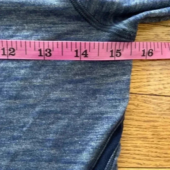 [4]Lululemon Intensi-Tee Long  Sleeve Heathered Hero Blue / Hero Blue - Picture 7 of 8